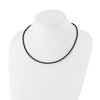 Chisel 3mm Genuine Leather Weave Necklace, 20" view 2