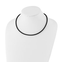 Chisel 4mm Genuine Leather Weave Necklace, 18" view 4