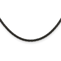 Chisel 4mm Genuine Leather Weave Necklace, 18" view 1