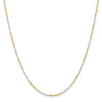 Chisel Two-tone Brass 1.2mm Fancy Chain, 16" view 2