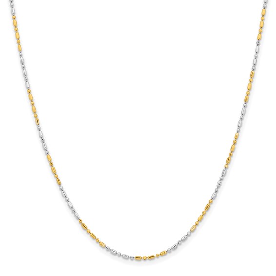 Chisel Gold-Tone Over Brass Bi-color Fancy Beaded Chain