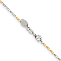 Chisel Two-tone Brass 1.2mm Fancy Chain, 16" view 3