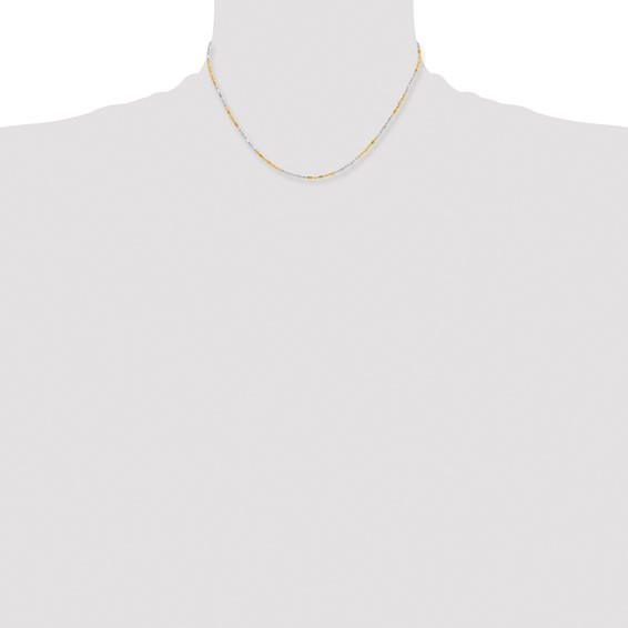 Chisel Gold-Tone Over Brass Bi-color Fancy Beaded Chain