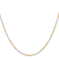 Chisel Two-tone Brass 1.5mm Ball Chain - 16in view 2