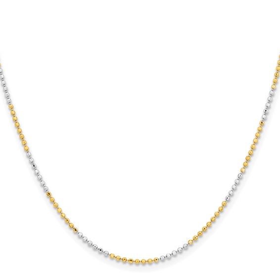 Chisel Gold-Tone Over Brass Bi-Color Beaded Chain