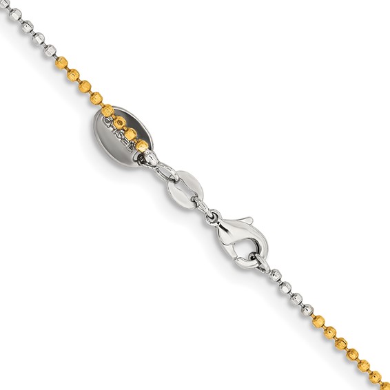 Chisel Gold-Tone Over Brass Bi-Color Beaded Chain