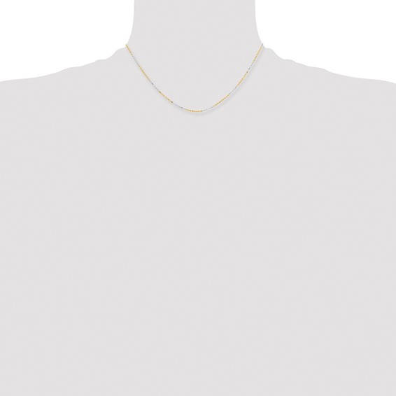 Chisel Gold-Tone Over Brass Bi-Color Beaded Chain