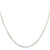 Chisel Two-tone Brass 0.85mm Fancy Chain, 16" view 2
