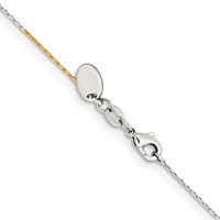 Chisel Two-tone Brass 0.85mm Fancy Chain, 16" view 3
