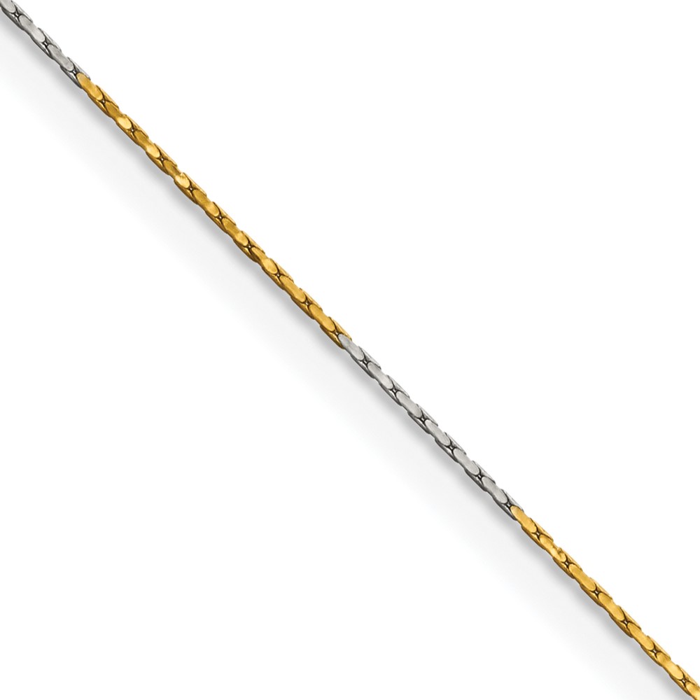 Chisel Two-tone Brass 0.85mm Fancy Chain, 16"