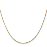 Chisel Two-tone Brass 1.00mm Snake Chain, 16" view 2