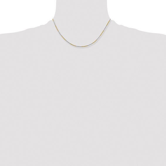 Chisel Gold-Tone Over Brass Bi-Color Snake Chain