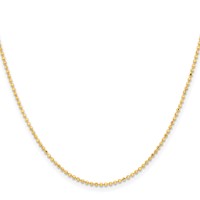 Chisel Gold-tone Brass 1.50mm Plated Ball Chain, 16" view 2