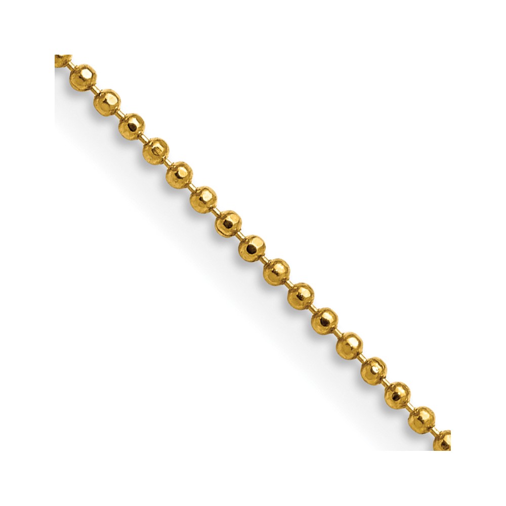 Chisel Gold-tone Brass 1.50mm Plated Ball Chain, 16"