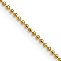 Chisel Gold-tone Brass 1.50mm Plated Ball Chain, 16" view 1
