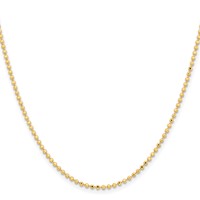 Chisel Gold-tone Brass 2.00mm Plated Ball Chain, 18" view 2