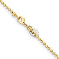 Chisel Gold-tone Brass 2.00mm Plated Ball Chain, 18" view 3