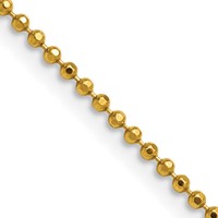 Chisel Gold-tone Brass 2.00mm Plated Ball Chain, 18" view 1