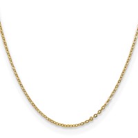 Chisel Gold-tone Brass 1.70mm Plated 16 Inch Rolo Chain view 2