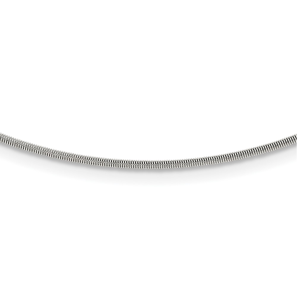 Chisel Stainless Steel Polished and Textured Necklace, 16"