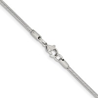 Chisel Stainless Steel Polished 2mm Snake Chain - 20in view 3