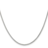 Chisel Stainless Steel Polished 2mm Bismark Chain, 18" view 2