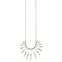 Chisel Stainless Steel Polished Bars and Beads on a Snake Chain Necklace with a 2 Inch Extension, 19" view 3