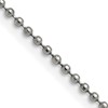 Stainless Steel 2-5mm Ball (Beaded) Chain Necklace 16-30 Inch Mens Womens