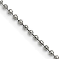 Chisel Stainless Steel Polished 2mm Ball Chain, 16" view 1