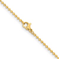 Chisel Stainless Steel Polished Yellow IP-plated 2mm Ball Chain, 18" view 3