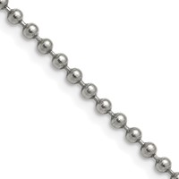 Chisel Stainless Steel Polished 3mm Ball Chain, 18" view 1