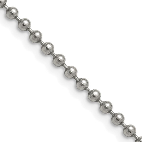 Chisel Stainless Steel Polished 3mm Ball Chain, 18"