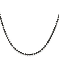 Chisel Stainless Steel Polished Black IP-plated 3mm Ball Chain - 18in view 2
