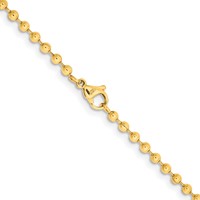 Chisel Stainless Steel Polished Yellow IP-plated 3mm Ball Chain, 18" view 3