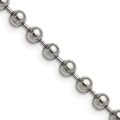 Chisel Stainless Steel Polished 5mm Ball Chain, 22"