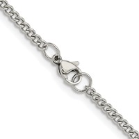 Chisel Stainless Steel Polished 3mm Curb Chain, 18" view 4