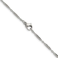 Chisel Stainless Steel Polished 1.8mm Fancy Link Chain, 18" view 3