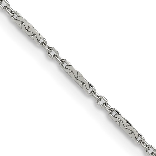 Chisel Stainless Steel Polished 1.8mm Fancy Link Chain, 18"