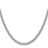 Chisel Stainless Steel Polished 4mm Curb Chain - 18in view 2