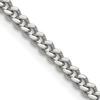 Chisel Stainless Steel Polished 4mm Curb Chain - 18in view 1