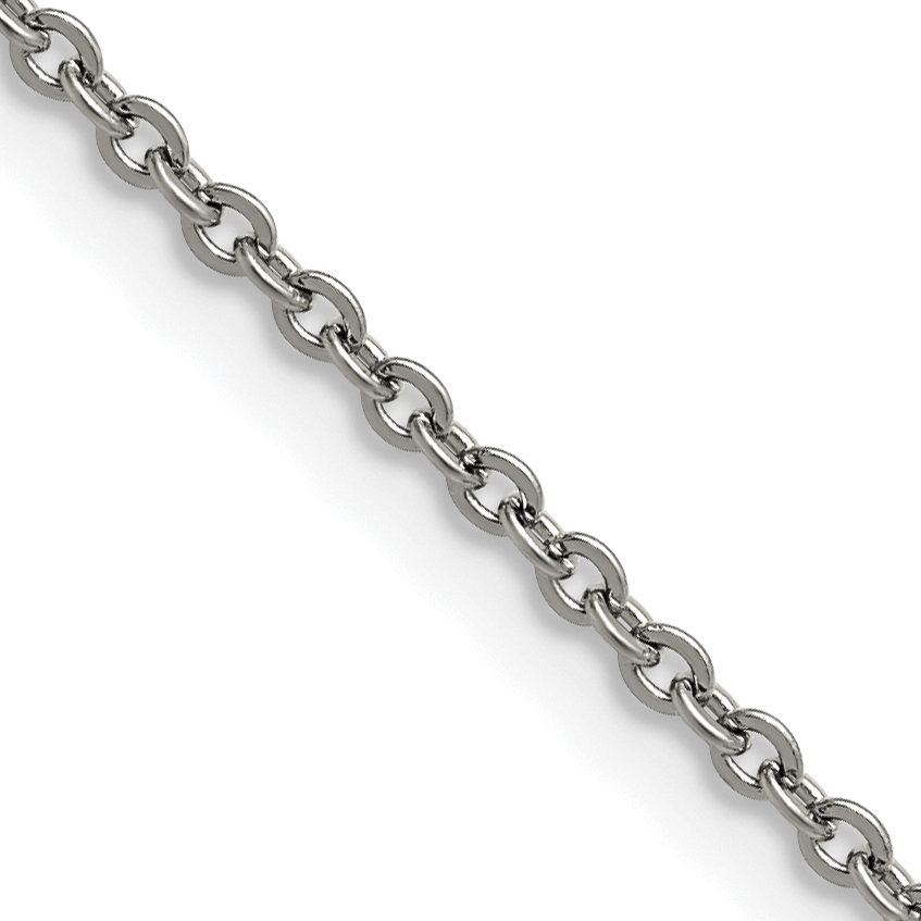 Chisel Stainless Steel Polished 2.3mm 22 inch Cable Chain SRN228 main product image