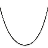 Chisel Stainless Steel Polished Black IP-plated 2.3mm Cable Chain, 18" view 2