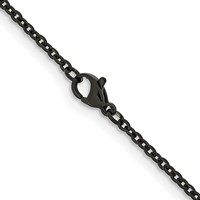 Chisel Stainless Steel Polished Black IP-plated 2.3mm Cable Chain, 18" view 3