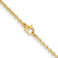 Chisel Stainless Steel Polished Yellow IP-plated 2.3mm Cable Chain, 18" view 3