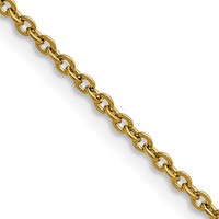 Chisel Stainless Steel Polished Yellow IP-plated 2.3mm Cable Chain, 18" view 1