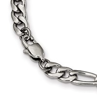Chisel Stainless Steel Polished 6mm Figaro Chain, 24" view 4