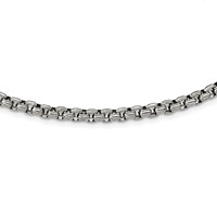 Chisel Stainless Steel Polished Fancy Box Chain, 24" view 4