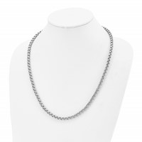 Chisel Stainless Steel Polished Fancy Box Chain, 24" view 5