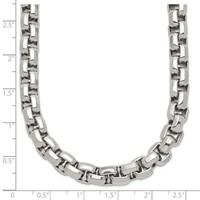Chisel Stainless Steel Polished Fancy Rolo Chain, 24" view 5