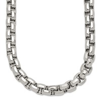 Chisel Stainless Steel Polished Fancy Rolo Chain, 24" view 1